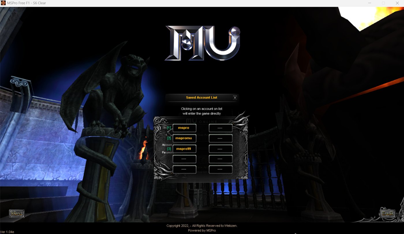 Login - Cuentas guardadas
